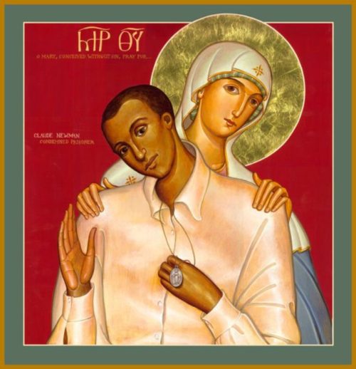 icono de Claude Newman con la Virgen María