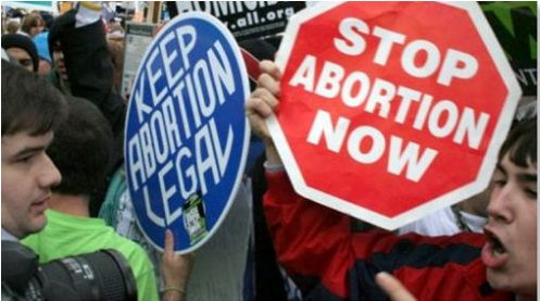 protesta contra el aborto