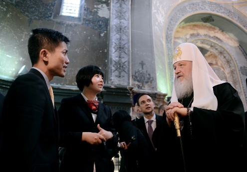 patriarca kiril y funcionarios chinos