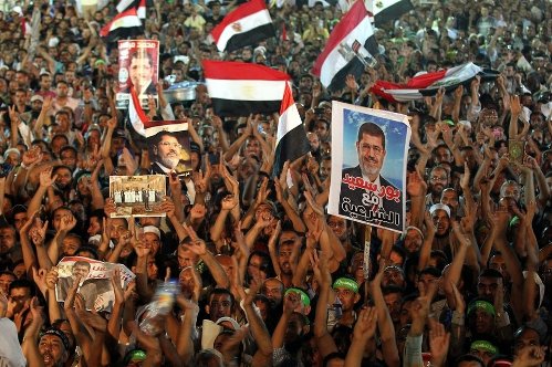 manifestacion pro morsi en egipto