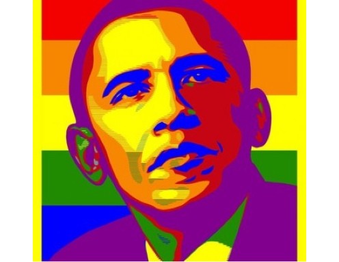 obama con colores del arco iris