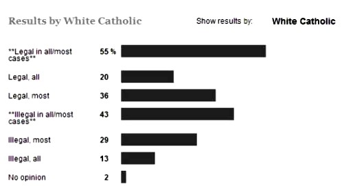 opinion de los catolicos sobre el aborto en EEUU