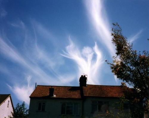 nube con forma de angel