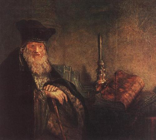 rembrandt van rijn_old_rabbi_detail