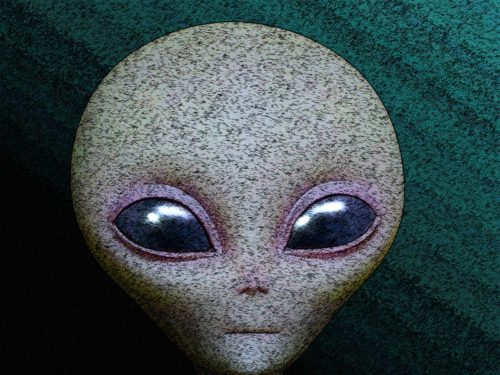 cara de un extraterrestre