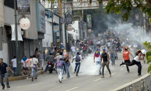 disturbios en venezual