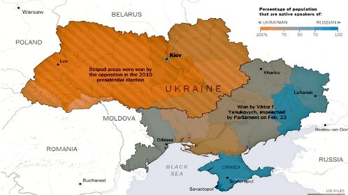 mapa de ucrania por zonas
