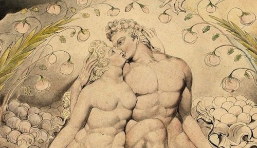 dibujo de hombre y mujer besandose