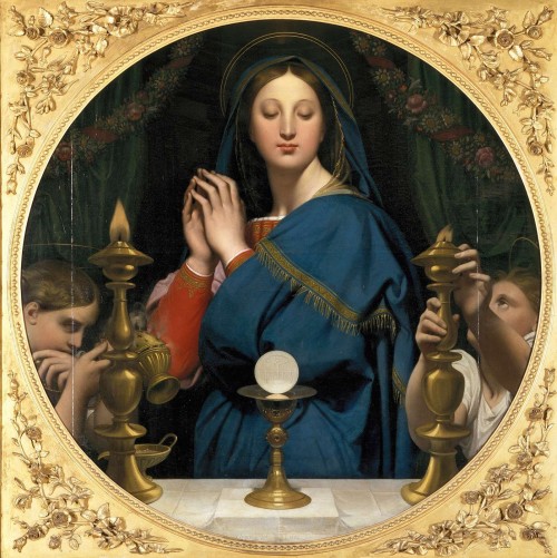 La Virgen adora la Hostia