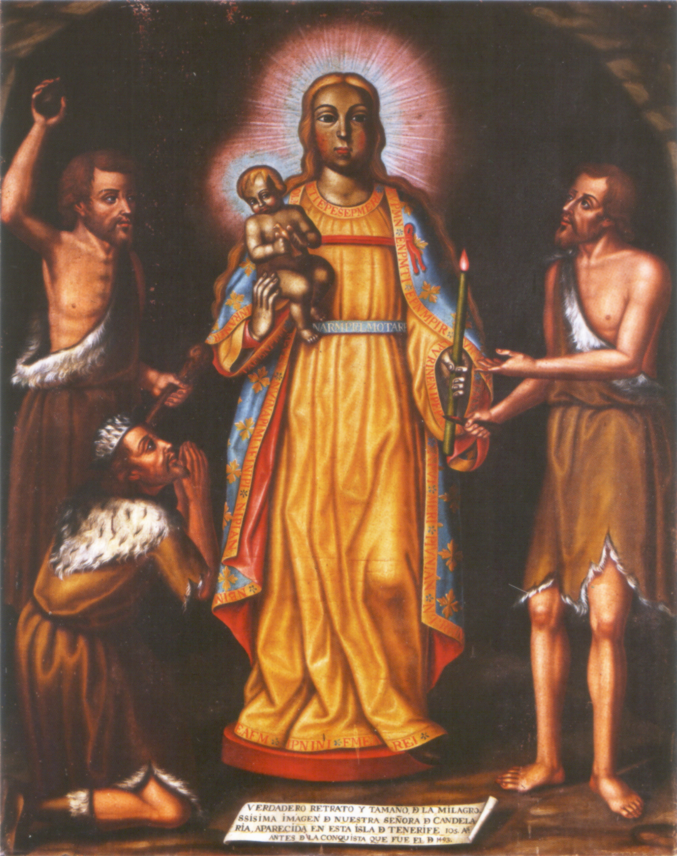 Virgen de la Candelaria de Islas Canarias, presidió la Colonización de América, España (2 feb, 15 ago)