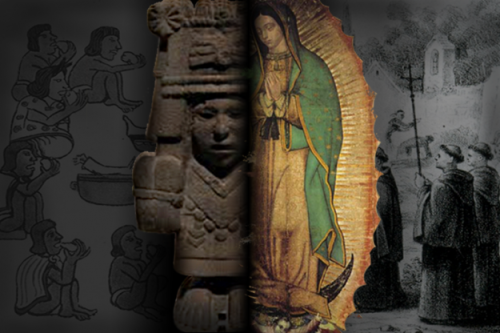 virgen de guadalupe y aztecas