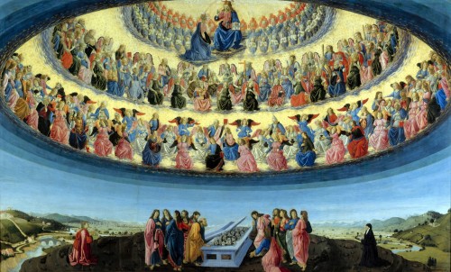 Francesco Botticini asuncion de maria al cielo