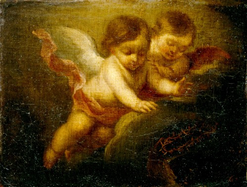 Murillo dos angeles niños fondo