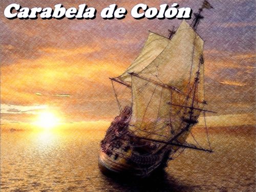 Carabela de Colon navegando