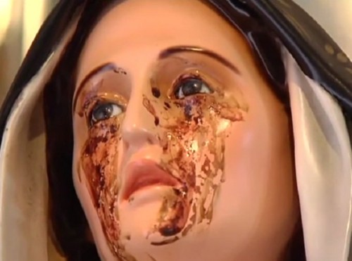 Madonna di Giampilieri lagrimas de sangre
