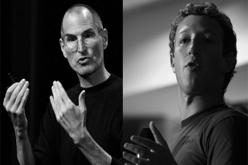 Steve Jobs y Zuckerberg