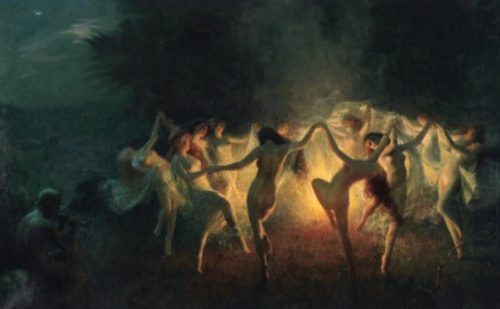 brujas satanicas bailando