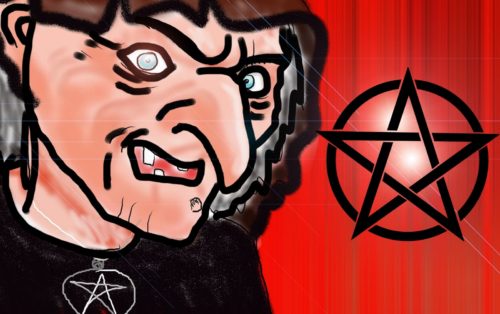 caricatura de bruja satanica