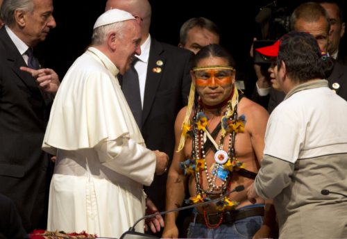 encuentro del papa francisco con indigenas