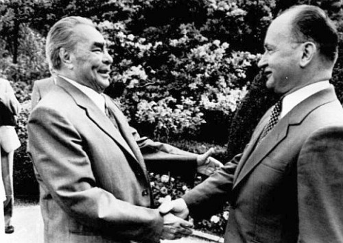 Leonidas Breznev lider de la URSS y el general Jaruzelski