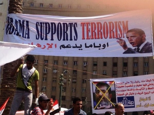 cartel en egipto sobre obama