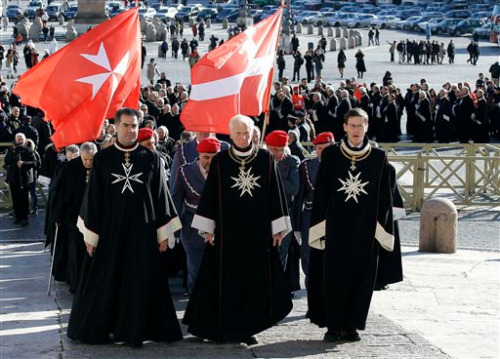 desfile de caballero de la orden de malta en roma