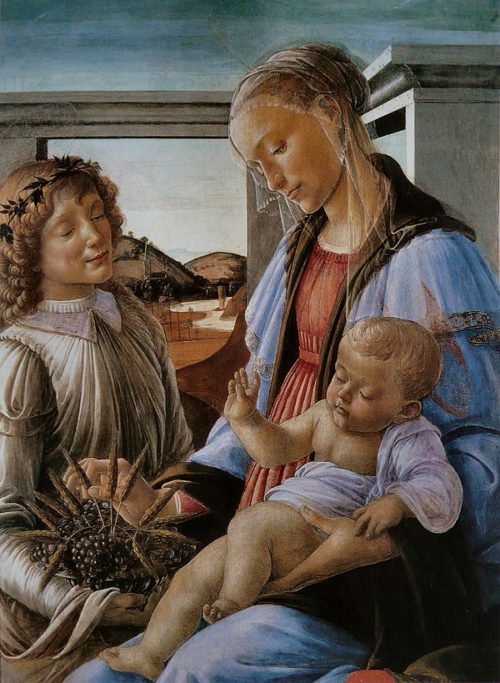 Virgen de la eucaristia Botticelli