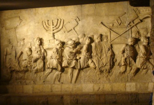 Grabado de Israelitas durante el Exodo