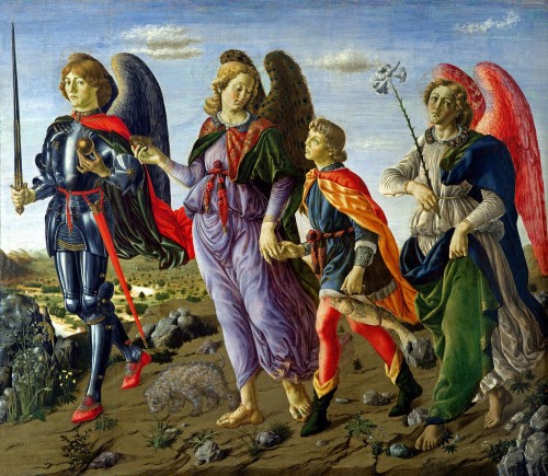 arcangeles y tobias Francesco Botticini