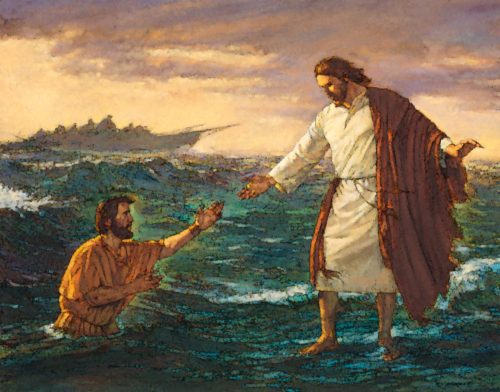 jesus camina por el agua