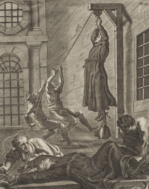 dibujo de sacerdote torturado