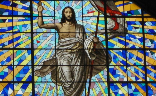 vitral de jesus resucitado fondo