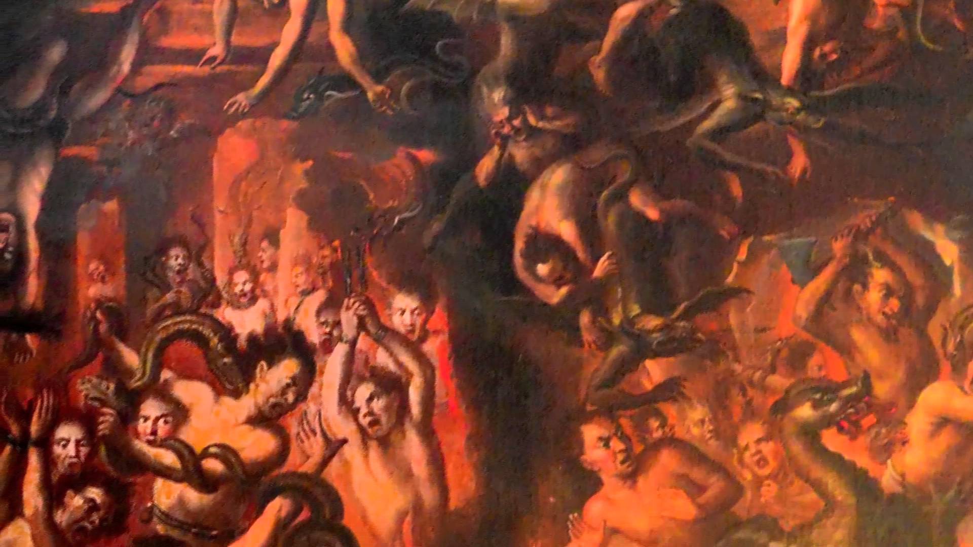 Огненная для грешников 6. Грешники в аду картина Брюллов. Ад Данте дьявол. Геенна Огненная в Данте.
