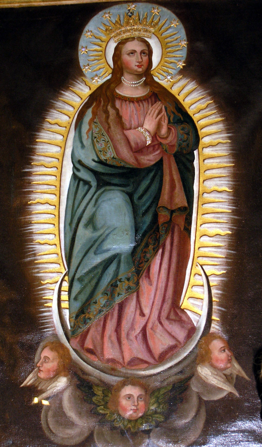 Nuestra Se  ora los Milagros  Cuadro Exud   L  quido  Santa F  